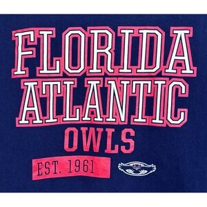 Florida Atlantic Owls Size L Tee Short sleeves‎ blue Russell Brand